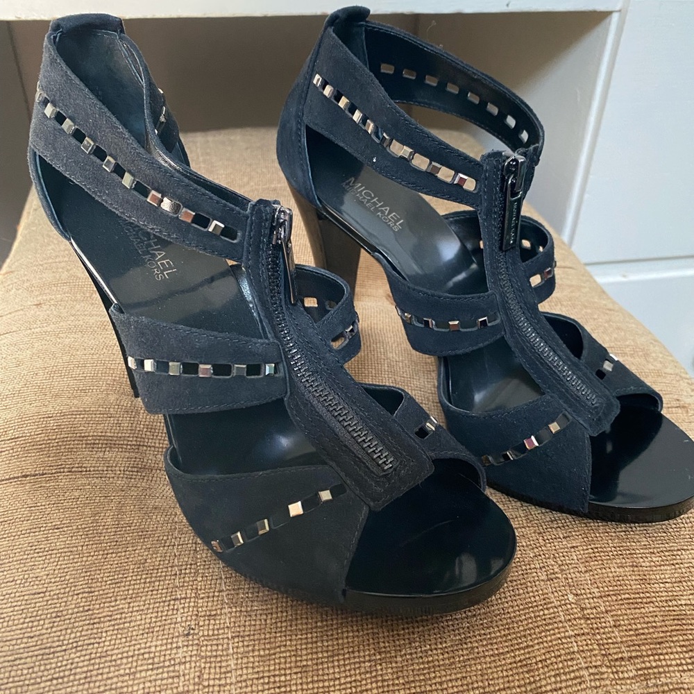 Michael Kors zipper studded heel